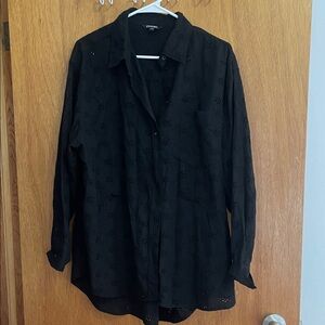 George Black Button Down Shirt for Women
